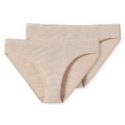 Schiesser Truser 2P Modal Essentials Tai Briefs Beige Small Dame