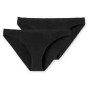 Schiesser Truser 2P 95-5 Organic Cotton Mini Briefs Svart bomull Mediu...