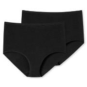 Schiesser Truser 2P 95-5 Organic Maxi Svart bomull 4XL Dame