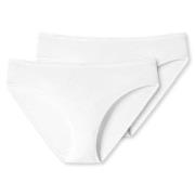 Schiesser Truser 2P 95-5 Organic Tai Hvit bomull XX-Large Dame