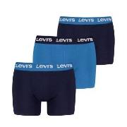 Levis 3P Repeat Logo Boxer Brief Multi Marine/Blå bomull Medium Herre