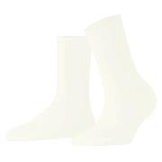 Falke Strømper Women Cotton Rib Socks Benhvit bomull Str 35/38 Dame