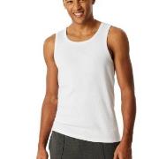 Schiesser Men Double Rib Tank Top Hvit bomull Medium