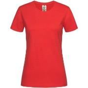 Stedman Classic T Organic Women Crew Neck Rød økologisk bomull Large D...