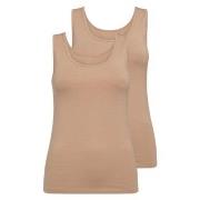 Decoy 2P Wide Strap Bamboo Top Beige Medium Dame