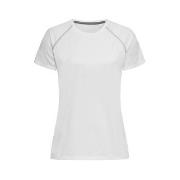 Stedman Active 140 Women Team Raglan Hvit polyester Large Dame