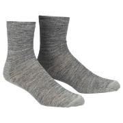 Damella Strømper 2P Thin Wool Socks Lysgrå Str 35/38 Dame
