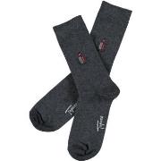 Topeco Strømper 2P Men Soft Top Shield Mørkgrå  Str 45/48 Herre