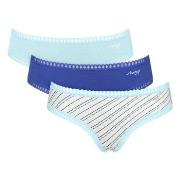 Sloggi Truser 3P GO Crush Hipster Briefs Blå Mønster bomull Large Dame