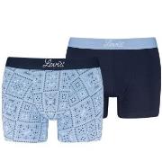 Levis 2P Boxer Briefs Cotton Patterned Marine/Blå bomull Large Herre
