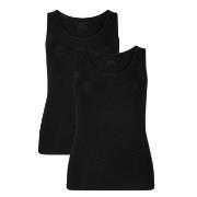 Bamboo basics 2P Anna Knitted Singlet Svart Large Dame