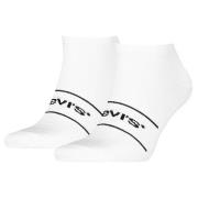 Levis Strømper 2P Organic Cotton Ankle Sock Hvit/Svart Str 39/42