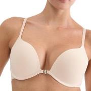 Triumph BH Pure Micro Push Up Bra With Front Closure Beige A 80 Dame