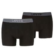 Levis 2P Men Twill Boxer Brief Svart/Grå bomull Small Herre