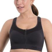 Anita BH Active Front Zip Sports Bra Mørkgrå  nylon XX-Large Dame