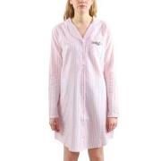 Esprit Calista Flannel Nightshirt Hvit/Rosa bomull 36 Dame