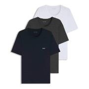 BOSS 3P Classic Crew Neck T-shirt Hvit/Grå bomull Large Herre