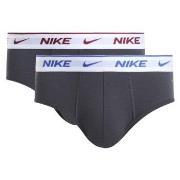 Nike 2P Everyday Cotton Stretch Brief Grå bomull Medium Herre