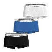 Björn Borg Truser 3P Logo Boxers Shorts Svart/Blå bomull X-Small Dame
