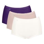 Sloggi Truser 3P Basic Plus Maxi Colored D1 Rosa/Lilla bomull 48 Dame