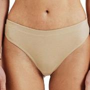 Bread and Boxers Cotton Thong Truser 2P Beige økologisk bomull Large D...