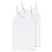 Schiesser 2P 95-5 Organic Cotton Top Hvit bomull 44 Dame