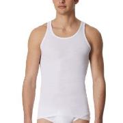 Schiesser 2P Fine Ribbed Undershirts 3XL-4XL Hvit bomull 4XL Herre