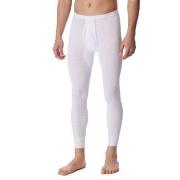 Schiesser Long Underpants With Fly Hvit bomull Large Herre