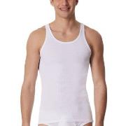 Schiesser Original Double Rib Undershirt Hvit bomull Medium Herre