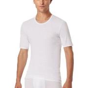 Schiesser Fine Rib Crew Neck 3XL-4XL Hvit bomull 4XL Herre