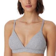 Schiesser BH Pure Rib Organic Cotton Soft Bra Grå A 80 Dame