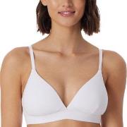 Schiesser BH Pure Rib Organic Cotton Soft Bra Hvit B 80 Dame