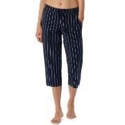 Schiesser Women Mix and Relax Pants Marine Stripet bomull 40 Dame