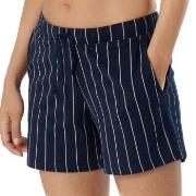 Schiesser Women Mix and Relax Shorts Marine Stripet bomull 34 Dame