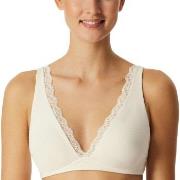 Schiesser BH Unique Cotton Soft Bra With Lace Krem bomull A 70 Dame