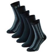 Schiesser Strømper 5P Women Blue Bird Socks Svart/Marine/Hvit Str 39/4...