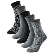 Schiesser Strømper 5P Women Blue Bird Socks Svart/Grå Str 35/38 Dame
