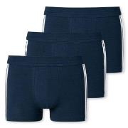 Schiesser 3P 95-5 Stretch Shorts Mørkblå bomull Small Herre
