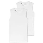 Schiesser 2P Organic Cotton Tank Top Hvit bomull Small Herre