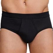 Schiesser 2P Sport Briefs With Fly Svart bomull XX-Large Herre