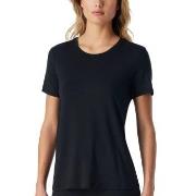 Schiesser Women Mix and Relax T-Shirt Svart bomull 36 Dame