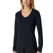 Schiesser Women Mix and Relax V-neck Long Sleeve Svart modal 44 Dame