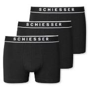 Schiesser 3P Organic Cotton Boxer Briefs 3XL-4XL Svart bomull 4XL Herr...