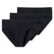 Schiesser 3P Supermini Organic Cotton Briefs Svart bomull Small Herre