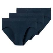 Schiesser 3P Supermini Organic Cotton Briefs Mørkblå bomull Small Herr...