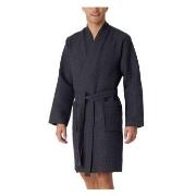Schiesser Waffle Bathrobe Antracit bomull Large Herre