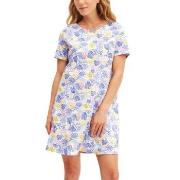 Calida Coastal Dreams Sleepshirt Hvit/Blå bomull X-Small Dame