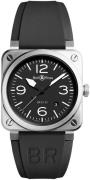 Bell & Ross Herreklokke BR-03-92-STEEL-2016 Br 03-92 Sort/Gummi