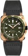 Bell & Ross Herreklokke BR-03-92-DIVER-GREEN-BRONZE Instruments