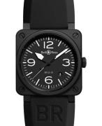 Bell & Ross Herreklokke BR0392-BL-CE BR 03-92 Sort/Gummi Ø42 mm